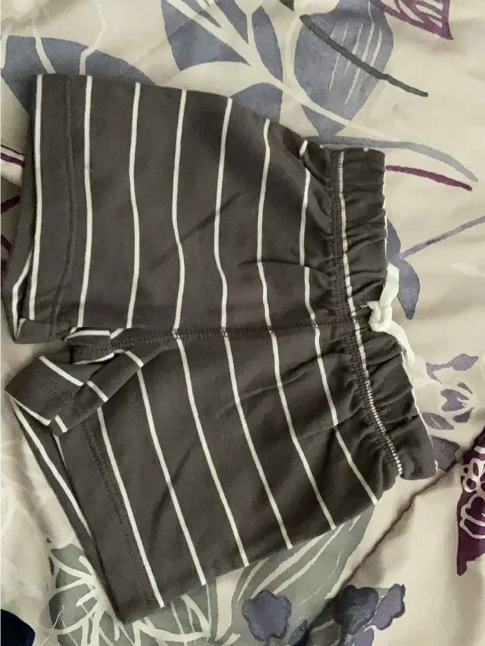 Carter's Navy Solid & Gray Striped Cotton Shorts Duo NWOT